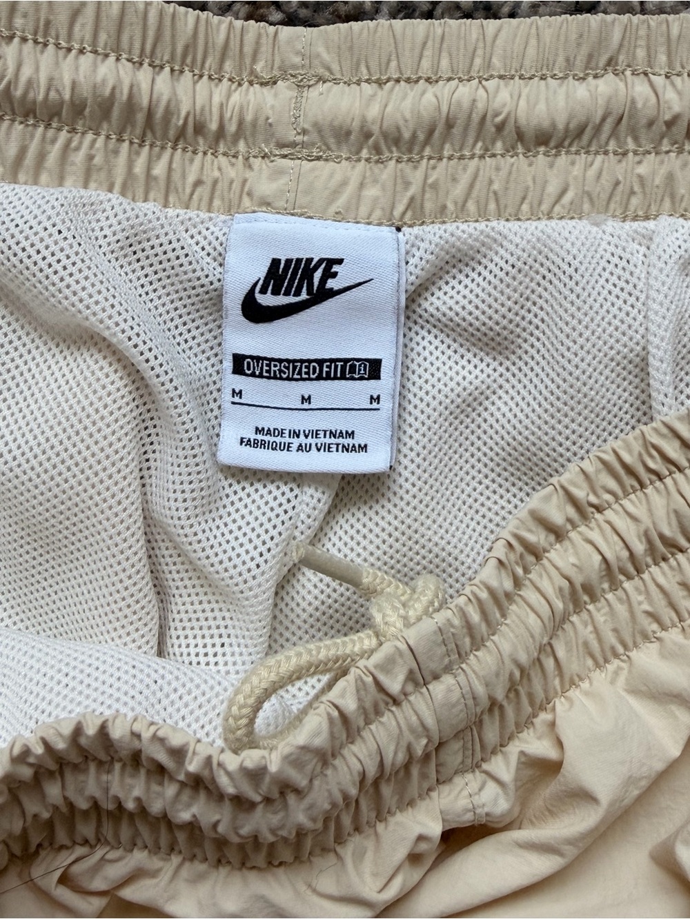 Nike Kids Beige Oversized Fit Shorts